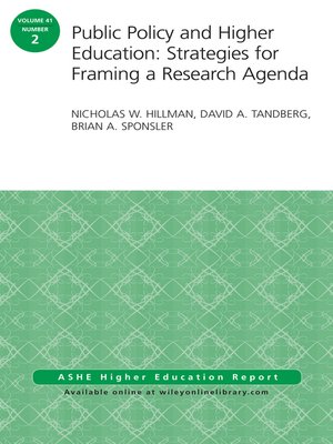 cover image of Public Policy and Higher Education